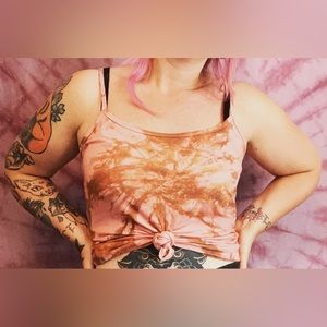 Hand dyed Tank, (full size length tank, knot cropped for the pic)